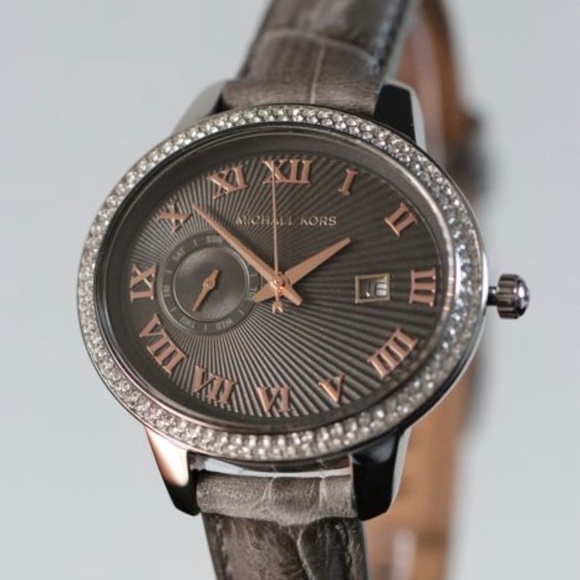 MICHAELKors Whitley Grey Dial Grey Leather Ladies Watch MK2427 - Picture 6 of 16